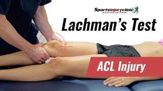 Lachmans Test  ACL Injury [upl. by Attaynik363]