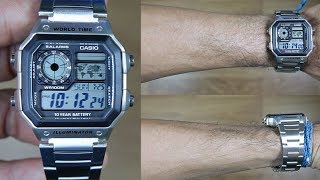 CASIO STANDARD AE1200WHD1A STAINLESS STEEL  UNBOXING [upl. by Yevad]