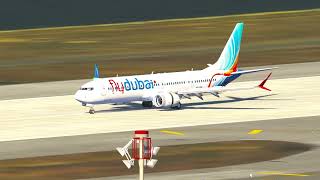 Incredible FlyDubai 737 Approach at Riyadh Airport – A Perfect Touchdown [upl. by Trefor]