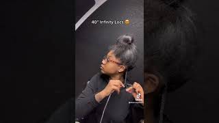 Doing 40” Infinity Distressed Locs on MYSELF 💗 [upl. by Aikahc72]