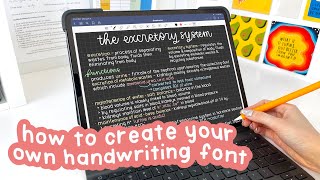 how to make your own font  import into goodnotes ⌨️ [upl. by Emmerie]