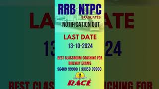 RRB NTPC GRADUATES NOTIFICATION OUT [upl. by Roath]