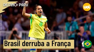 BRASIL VENCE FRANÇA POR 1 A 0 E VAI À SEMIFINAL DAS OLIMPÍADAS [upl. by Aanas]