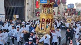 La salita dei Cappuccini Candelore festa SantAgata 2024  Catania [upl. by Busiek]