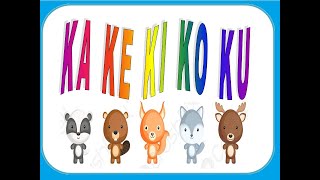 SILABA ka ke ki ko ku Profe GATO learn spanish [upl. by Allveta]