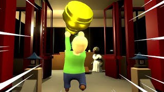 BALDI AND GRANNY FOUND A BIG GOLDEN POT in HUMAN FALL FLAT [upl. by Yesnyl]