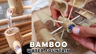 DIY Bamboo Water Fountain  Amazing Bamboo Waterfall Fountain [upl. by Niabi]