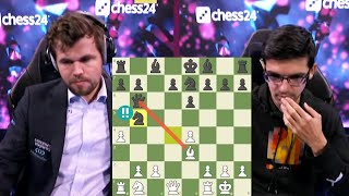 Magnus Carlsen Queen Sacrifice against Anish Giri  Meltwater CCT Finals 2021 [upl. by Aisercal95]