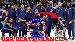 Team USA mens basketball WINS GOLD MEDAL vs France at Paris Olympics 2024 GAME HIGHLIGHTS [upl. by Brenna]