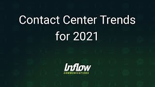 Contact Center Trends for 2021 [upl. by Eanerb889]