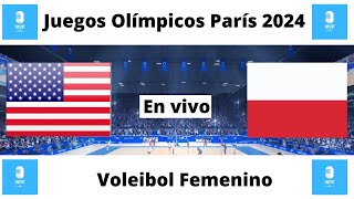 🔴🏐 Juegos Olímpicos París 2024 USA vs Polonia Voleibol Femenino en vivo por Crisfut Radio🔴🏐 [upl. by Kokoruda]