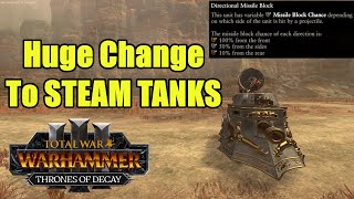 Steam Tanks Have Been HEAVILY Reworked  Update 50  Thrones of Decay  Total War Warhammer 3 [upl. by Kobi]