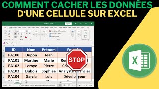 comment cacher les données d‘une cellule sur excel  masquer les données dans une cellule excel [upl. by Ayaj]