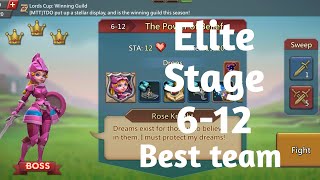 Lords mobile Elite stage 612 f2pThe power of belief Elite stage 612 best team [upl. by Nalla]