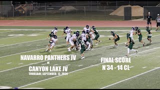 Navarro Panthers JV at Canyon Lake JV Football [upl. by Barrett]