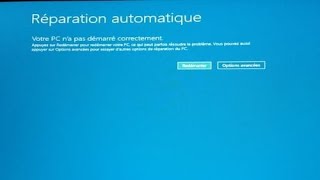 Solution du Problème  votre PC na pas démarré correctement Réparation Automatique [upl. by Andriana]