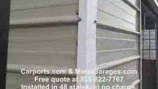 Metal Garage with Automatic Garage Door [upl. by Sharyl]