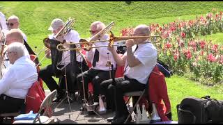 Brindle Band playing in Happy Mount Park Morecambe on 28724 [upl. by Nevetse]