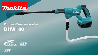 Makita Cordless Pressure Washer DHW180 [upl. by Herwick326]