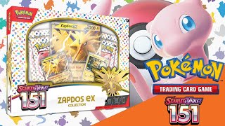 Pokémon TCG Scarlet amp Violet 151 Zapdos ex collection opening [upl. by Dnaltiak]