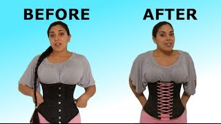 Corset Modification Replacing busk with front lacing  Lucys Corsetry [upl. by Navnod]