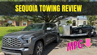 2023 Toyota Sequoia Towing Review [upl. by Stuppy]