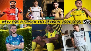 PES 2017 NEW MEGA KITS PACK HD SEASON 2025 V10 AIO FOR ALL PATCH [upl. by Yrakcaz]