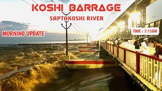 Koshi Barrage Tuesday update  koshi Barrage Nepal [upl. by Hendon]