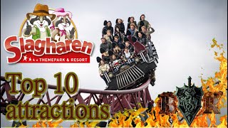 Top 10 attractions Attractiepark Slagharen 2023 [upl. by Cirederf]