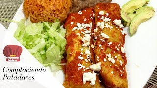 COMO HACER ENCHILADAS ROJAS CON CARNE MOLIDA COMPLACIENDO PALADARES [upl. by Mehs]