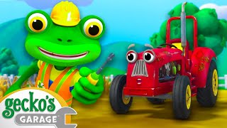 TRAPPED Tractor NEEDS Geckos HELP  Geckos Garage 🦎  Action Cartoons For Kids [upl. by Doownel]