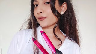 2 in 1 hair straightener and curler demonstration  review  nova straightener [upl. by Tseng]