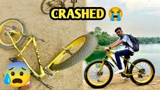 Fat bike CRASHED or Jhamela Hogaya😡 mtbimran [upl. by Vachell]