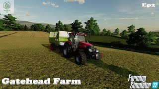 Gatehead Farm Ep2  Mowing Grass  Carting Silage  Mucking Out Cows  Farming Simulator 22  FS22 [upl. by Arsuy788]