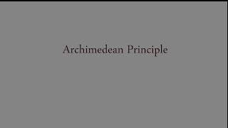 Archimedean Principle Tamil [upl. by Arrimat]