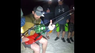 Catch of a lifetime Fisherman catches 12foot great white shark caught on Florida beach [upl. by Airdnahc707]