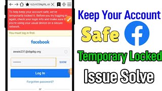 Youve been Temporarily blocked Facebook how to unlock  Fb Account temporarily blocked solution [upl. by Fairbanks363]