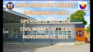 Procurement Livestream for DPWH Iloilo City DEO Civil Works on November 12 2024 [upl. by Corabelle]