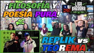 🔴COLOMBIANOS REACCIONAN a REPLIK vs TEOREMA  ¡FILOSOFÍA y POESÍA en ESTADO PURO LIGA BAZOOKA [upl. by Jaime]