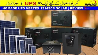 Homage UPS Vertex 1214 SCC Solar Inverter UPS Review 2024  Homage MPPT Solar Inverter in Pakistan [upl. by Haret]