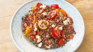 Salade de lentilles – vinaigrette à l’échalote  Recette végétarienne [upl. by Ggerc]