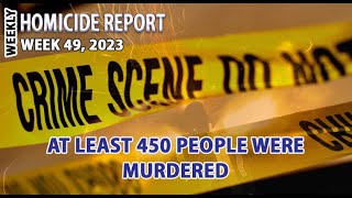 Over 450 People Were Murdered In America Last Week  Homicide Report wk 49 [upl. by Titus844]