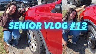 SENIOR VLOG 13 flat tire [upl. by Anaili]