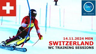 LEVI WC SL Training Sessions 2024 SWITZERLAND Men [upl. by Anitsirk]