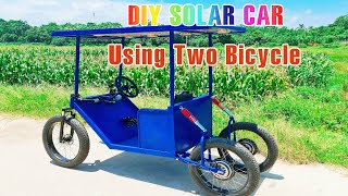 Build A Electric Solar Car with Two Bicycle [upl. by Maggs]