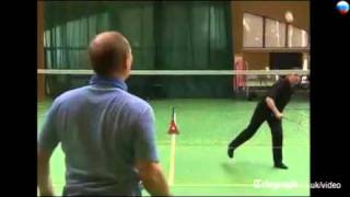 Dmitri Medvedev takes on Vladimir Putin at badminton [upl. by Ahsein]