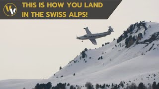 Pilatus PC12 spectacular final approach amp landing with 180° turn in a narrow valley [upl. by Docila983]