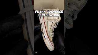 Filthy Converse Gets a MINDBLOWING Makeover 😯  Satisfying Restoration sneakersasmrshoecleaning [upl. by Aremaj]