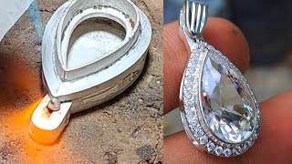 jewelry making handmade silver pendant [upl. by Anneiv]