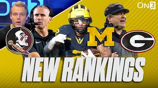 NEW College Football Playoff Rankings  Michigan Georgia Florida State Oregon Washington [upl. by Eckel]